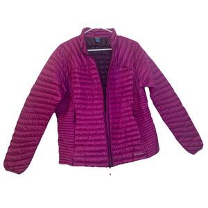 Eddie Bauer Goose Down Full Zip Jacket Stormdown 800 Purple Puffer Quilted -  XL